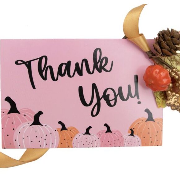 20 4x6 Pumpkin Insert Thank You Cards - Picture 1 of 1
